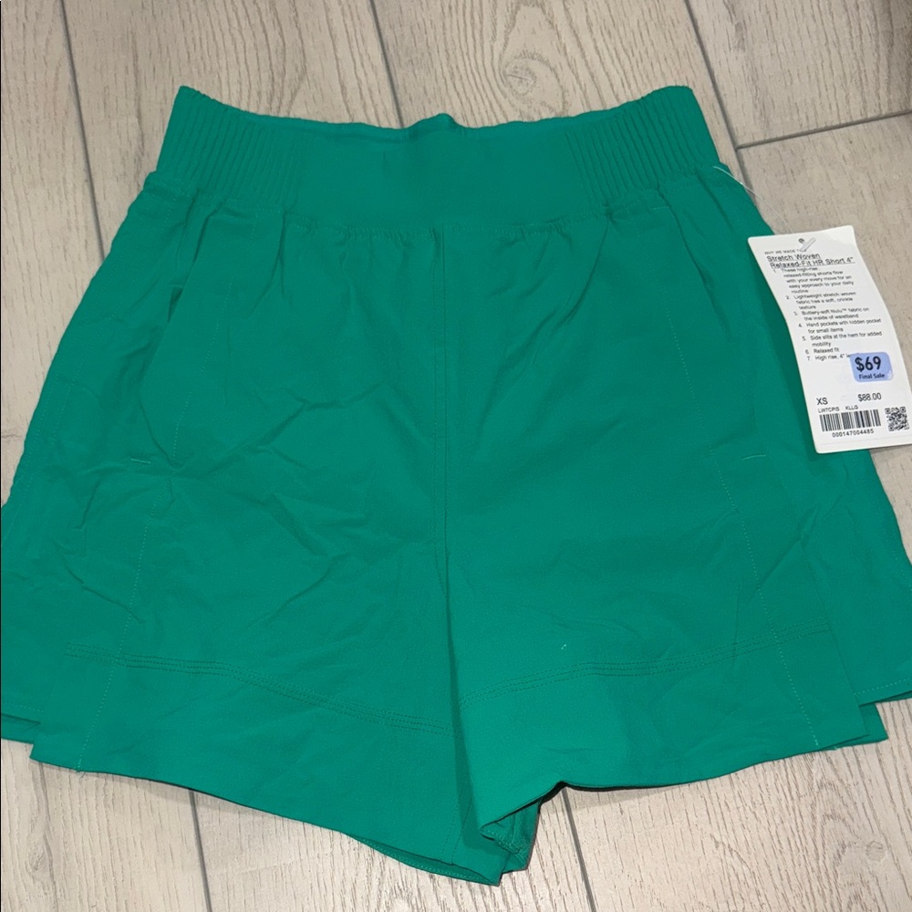 lululemon athletica Vibrant Green Athletic Shorts